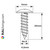 Technical drawing of the RAL 1016 Sulphur Yellow - 25mm x 4.2mm Painted Wafer Head Self Tapping Screws - BZP Steel