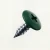 RAL 6005 Moss Green - 13mm x 4.2mm Painted Wafer Head Self Tapping Screws - BZP Steel powder coated screws with dark green coloured screw heads