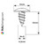 Technical drawing of the RAL 8008 Olive Brown - 13mm x 4.2mm Painted Wafer Head Self Tapping Screws - BZP Steel