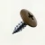 RAL 8008 Olive Brown - 13mm x 4.2mm Painted Wafer Head Self Tapping Screws - BZP Steel with a brown powder coated screw head.