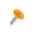 A 13mm x 4.2mm Painted Wafer Head Self Drilling Screws - BZP Steel with a RAL 1033 Dahlia Yellow powder coated coloured screw head.