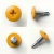 Various angles of the 13mm x 4.2mm Painted Wafer Head Self Drilling Screws - BZP Steel with a RAL 1033 Dahlia Yellow powder coated coloured screw head.
