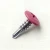 A 13mm x 4.2mm Painted Wafer Head Self Drilling Screws - BZP Steel with a RAL 4010 Telemagenta pink powder coated coloured screw head.