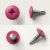 Different angles showing a 13mm x 4.2mm Painted Wafer Head Self Drilling Screws - BZP Steel with a RAL 4010 Telemagenta pink powder coated coloured screw head.