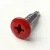 A 16mm x 4.2mm Painted Wafer Head Self Drilling Screws - BZP Steel with a RAL 3020 Traffic Red powder coated coloured screw head.