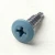 A 16mm x 4.2mm Painted Wafer Head Self Drilling Screws - BZP Steel with a RAL 5024 Pastel Blue powder coated coloured screw head.