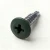 A 16mm x 4.2mm Painted Wafer Head Self Drilling Screws - BZP Steel with a RAL 6012 Black Green powder coated coloured screw head.