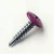 A 19mm x 4.2mm Painted Wafer Head Self drilling Screws - BZP Steel with a RAL 4006 Traffic Purple powder coated coloured screw head.