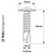 Technical Drawing showing the RAL 4007 Violet Purple - 19mm x 4.2mm Painted Wafer Head Self Drilling Screws - BZP Steel