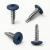 Various angles of the powder coated 19mm wafer head self drilling screw with RAL 5003 sapphire blue coloured screw head