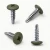 Various angles of the powder coated 19mm wafer head self drilling screw with RAL 6003 olive green coloured screw head