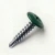 A 19mm x 4.2mm Painted Wafer Head Self drilling Screws - BZP Steel with a RAL 6005 Moss Green powder coated coloured screw head.