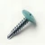 A 19mm x 4.2mm Painted Wafer Head Self drilling Screws - BZP Steel with a RAL 6027 Light Green powder coated coloured screw head.