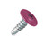 A 22mm x 4.8mm Painted Wafer Head Self drilling Screws - BZP Steel with a RAL 4010 Telemagenta Pink powder coated coloured screw head.