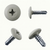 Various angles of the agate grey coloured wafer head self drill screws with RAL 7038 coloured painted screw heads.