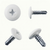 Various angles of the pure white 22mm wafer head self drilling screws