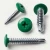 Various angles of the traffic green wafer head self drilling screw for metalwork and framing