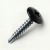 A 25mm x 4.2mm Painted Wafer Head Self drilling Screws - BZP Steel with a RAL 9005 Jet Black powder coated coloured screw head.