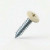 19mm x 4.2mm Painted Flange Head Self Tapping Screw - BZP Steel with a RAL 1015 Light Ivory powder coated coloured screw head.