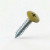 19mm x 4.2mm Painted Flange Head Self Tapping Screw - BZP Steel with a RAL 1020 Olive Yellow powder coated coloured screw head.