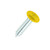 19mm x 4.2mm Painted Flange Head Self Tapping Screw - BZP Steel with a RAL 1023 Traffic Yellow powder coated coloured screw head.