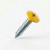 19mm x 4.2mm Painted Flange Head Self Tapping Screw - BZP Steel with a RAL 1033 Dahlia Yellow powder coated coloured screw head.