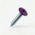 19mm x 4.2mm Painted Flange Head Self Tapping Screw - BZP Steel with a RAL 4007 Violet Purple powder coated coloured screw head.