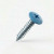 19mm x 4.2mm Painted Flange Head Self Tapping Screw - BZP Steel with a RAL 5012 Light Blue powder coated coloured screw head.