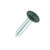 19mm x 4.2mm Painted Flange Head Self Tapping Screw - BZP Steel with a RAL 6005 Moss Green powder coated coloured screw head.