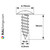 Technical Drawing showing the RAL 7009 Green Grey - 19mm x 4.2mm Painted Flange Head Self Tapping Screws - BZP Steel