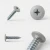 Various angles of the light grey coloured powder coated flange head screw