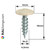 PanelPro HP19 RAL 1015 Light Ivory 19mm hoarding screw technical drawing showing 11mm head low profile wafer head diameter and 4.2mm thread size