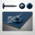 Various angles of this steel blue powder coated coloured hoarding screw, including one in a colour matched hoarding panel.