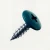 RAL 5020 Ocean Blue PanelPro 19mm wafer head hoarding screw for Dibond ACM and printed hoarding panels