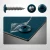Various angles of this ocean blue powder coated coloured hoarding screw, including one in a colour matched hoarding panel.