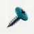 PanelPro 19mm x 4.2mm hoarding screw technical drawing with wafer head dimensions - RAL 5021 Water Blue