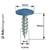 RAL 5023 Distant Blue PanelPro 19mm wafer head hoarding screw for Dibond ACM and printed hoarding panels