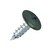 PanelPro 19mm RAL 6005 Moss Green wafer head hoarding screw for ACM Dibond and printed construction panels