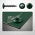 Various angles of this fir green powder coated coloured hoarding screw, including one in a colour matched hoarding panel.