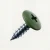 PanelPro 19mm wafer head hoarding screw in RAL 6025 Fern Green for ACM Dibond and printed construction panels