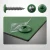 Various angles of this fern green powder coated coloured hoarding screw, including one in a colour matched hoarding panel.