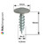 PanelPro hoarding screw 19mm x 4.2mm wafer head technical dimensions - RAL 7030 Stone Grey