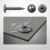 Various angles of this stone grey powder coated coloured hoarding screw, including one in a colour matched hoarding panel.