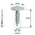PanelPro hoarding screw 19mm x 4.2mm wafer head technical dimensions - RAL 7035 Light Grey
