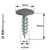 PanelPro 19mm wafer head hoarding screw in RAL 7039 Quartz Grey for ACM Dibond and printed hoarding panels