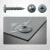 Various angles of this traffic grey hoarding screw, including one in a colour matched hoarding panel.