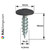 PanelPro 19mm wafer head hoarding screw in RAL 8019 Grey Brown for ACM Dibond and printed hoarding panels