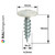 PanelPro 19mm wafer head hoarding screw in RAL 9001 Cream for ACM Dibond and printed hoarding panels