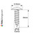 Technical drawing of the RAL 9005 Jet Black - 25mm x 4.2mm Painted Flange Head Self Tapping Screws - BZP Steel, showing the size and dimensions