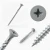 Traffic grey timber decking screws in RAL 7042 shown here in different angles from RALfixings